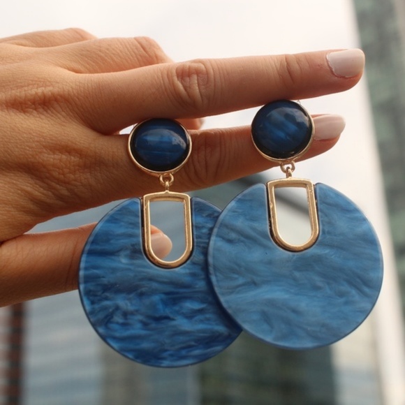 WowNYC Jewelry - New Large Disc Acrylic fun Boho bohemian earrings